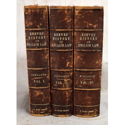 Reeves' History of the English Law, From the Time of the Romans to the End of the Reign of Elizabeth (3 Volume Set)
